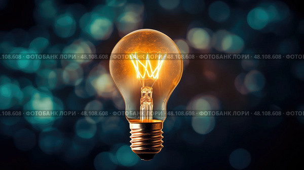 illumination data light bulb ai generated. Стоковое AI-изображение, AI-художник Vectorwin / Фотобанк Лори