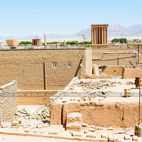 in iran the roof from yazd antique construction and history. Стоковое фото, агентство Ingram Publishing / Фотобанк Лори