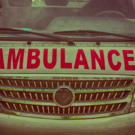 in  philippines old dirty bonnet of an ambulance concept of medical care. Стоковое фото, агентство Ingram Publishing / Фотобанк Лори