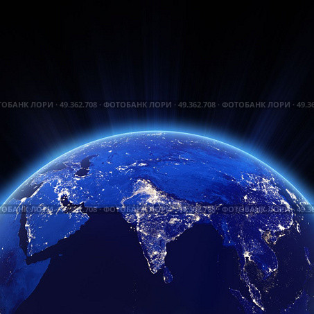 India city lights at night 3d rendering. India city lights at night. Elements of this image furnished by NASA 3d rendering. India city lights at night 3d rendering. Стоковое фото, агентство Ingram Publishing / Фотобанк Лори