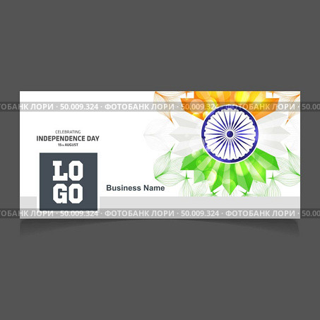 India Independence day social media cover vector. Стоковая иллюстрация, агентство Ingram Publishing / Фотобанк Лори