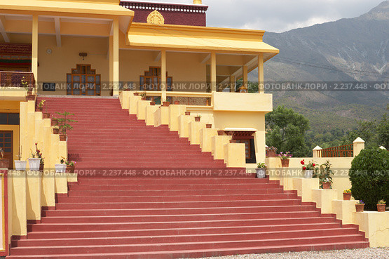 Индия, Дарамсала. Буддийский тантрический монастырь Гьюто (Gyuto Tantric Monastery) (2005 год). Стоковое фото, фотограф Галина Михалишина / Фотобанк Лори