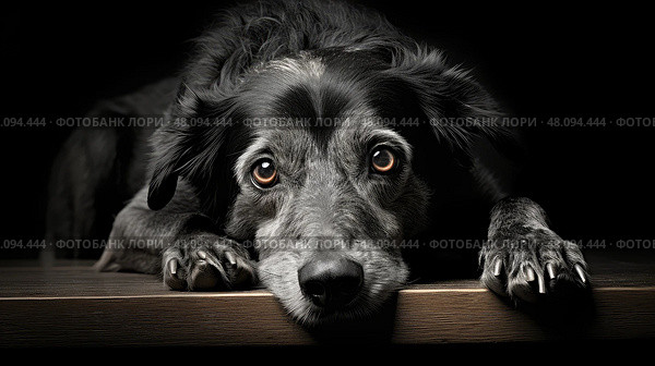 inflammation dog arthritis ai generated. Стоковое AI-изображение, AI-художник Vectorwin / Фотобанк Лори