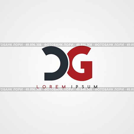 initial letter linked uppercase logo black red in white background. Стоковая иллюстрация, агентство Ingram Publishing / Фотобанк Лори