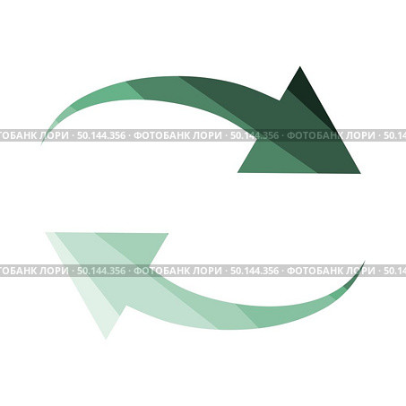 Interaction Icon. Flat Color Ladder Design. Vector Illustration. Стоковая иллюстрация, агентство Ingram Publishing / Фотобанк Лори