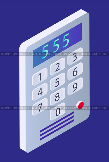 Intercom, smart home device, on-door communication equipment in house, isolated 3D object vector. Entrance protection, security or safety system. Access and doorbell, video technology, isometric. Smart Home Device, Intercom or Security System. Стоковая иллюстрация, агентство Ingram Publishing / Фотобанк Лори