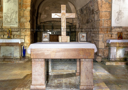 Interior of catholic church Apostle Paul in the city of Damascus. Syria. Стоковое фото, фотограф Евгений Ткачёв / Фотобанк Лори