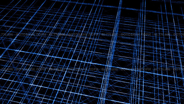 Intersecting thin lines in space permeate its entire perimeter. Стоковая иллюстрация, иллюстратор David Kashakhi / Фотобанк Лори