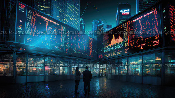 investment wall street trading ai generated. Стоковое AI-изображение, AI-художник Vectorwin / Фотобанк Лори