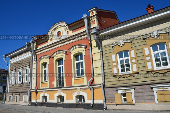 Иркутск, старые дома в 130-м квартале. Улица 3-го Июля, дом 21 б. "Окно в Азию -, музей, филиал Иркутского областного краеведческого музея (2017 год). Редакционное фото, фотограф Овчинникова Ирина / Фотобанк Лори