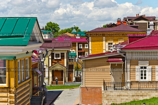 Иркутская слобода, город Иркутск 130-й квартал (2013 год). Стоковое фото, фотограф Игорь Боголюбов / Фотобанк Лори