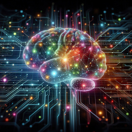 Искусственный интеллект, абстрактная иллюстрация. Стоковое AI-изображение, AI-художник Сергей Куров / Фотобанк Лори