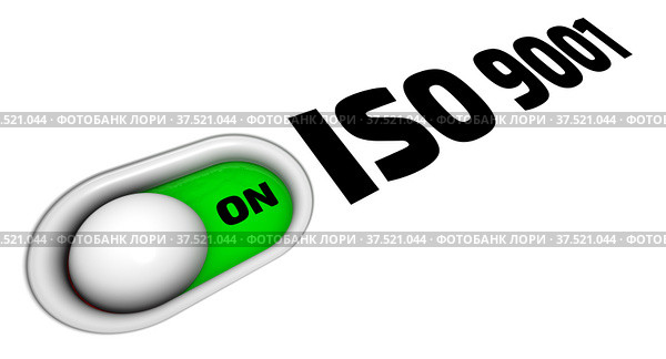 ISO 9001 включен. Стоковая иллюстрация, иллюстратор WalDeMarus / Фотобанк Лори