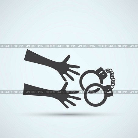 isolated modern police icon. Стоковая иллюстрация, агентство Ingram Publishing / Фотобанк Лори