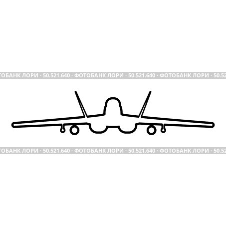 Jet fighter fight airplane modern combat aviation warplane contour outline line icon black color vector illustration image thin flat style simple. Jet fighter fight airplane modern combat aviation warplane military aircraft airforce contour outline line icon black color vector illustration image thin flat style. Стоковая иллюстрация, агентство Ingram Publishing / Фотобанк Лори