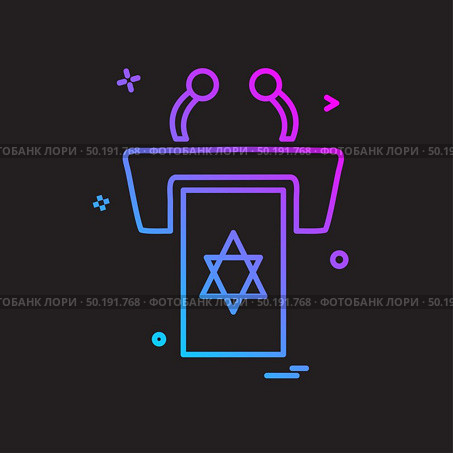 Jewish rostrum icon design vector. Стоковая иллюстрация, агентство Ingram Publishing / Фотобанк Лори