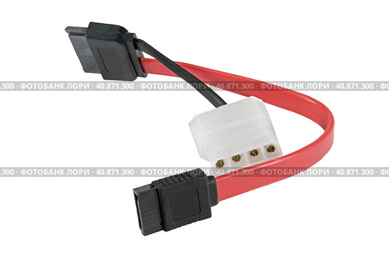 Кабель для подсоединения жесткого диска к компьютеру. Hard disk drive power cables. Стоковое фото, фотограф Татьяна Д / Фотобанк Лори