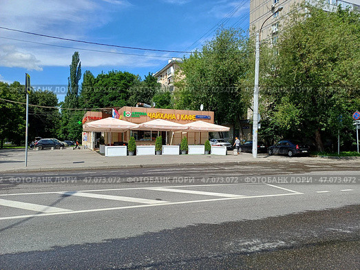 Кафе "Чайхана". Измайловский проспект, 61, строение 2. Район Измайлово. Город Москва (2024 год). Редакционное фото, фотограф lana1501 / Фотобанк Лори