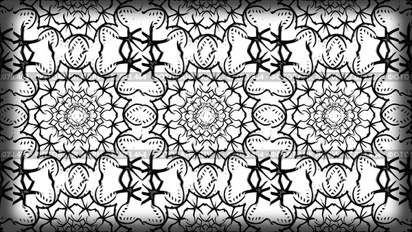 Kaleidoscope sequence with mandala patterns. Стоковая иллюстрация, иллюстратор David Kashakhi / Фотобанк Лори
