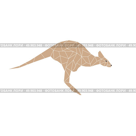 Kangaroo jump colorful mosaic pattern. Kangaroo jumping designed using colorful mosaic pattern graphic vector. Стоковая иллюстрация, агентство Ingram Publishing / Фотобанк Лори