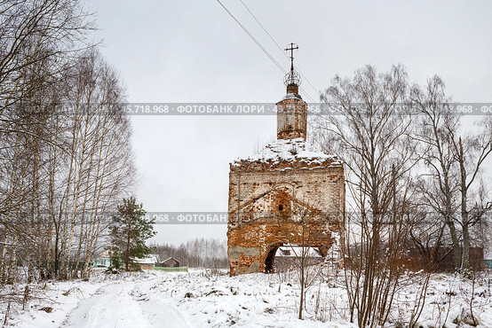Казанская церковь, с. Хомутово, Ивановская область. Редакционное фото, фотограф Ирина Яровая / Фотобанк Лори