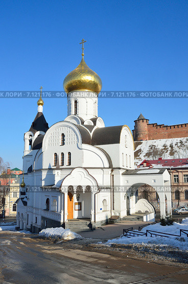 Казанская церковь у Скобы в Нижнем Новгороде (2015 год). Стоковое фото, фотограф Овчинникова Ирина / Фотобанк Лори