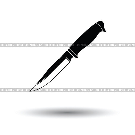 Knife icon. White background with shadow design. Vector illustration. Стоковая иллюстрация, агентство Ingram Publishing / Фотобанк Лори