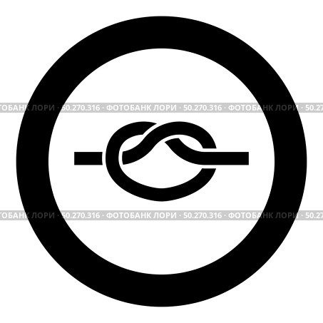 Knot Rope tied Node Join concept Noose icon in circle round black color vector illustration flat style simple image. Knot Rope tied Node Join concept Noose icon in circle round black color vector illustration flat style image. Стоковая иллюстрация, агентство Ingram Publishing / Фотобанк Лори