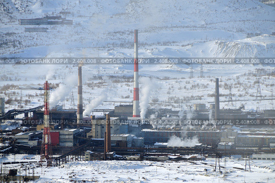 Комбинат "Североникель", Мончегорск (2011 год). Стоковое фото, фотограф Валерий Александрович / Фотобанк Лори