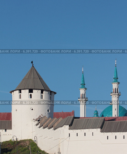 Консисторская башня, минареты мечети Кул Шариф (2014 год). Стоковое фото, фотограф Вадим Хомяков / Фотобанк Лори
