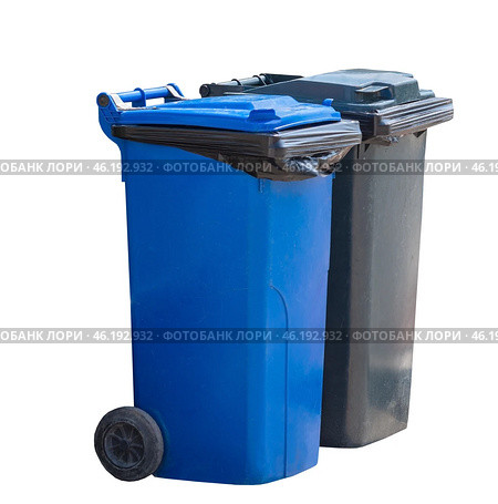 Контейнеры для мусора на белом фоне. Recycle Bin Isolated on White Background. Стоковое фото, фотограф Татьяна Д / Фотобанк Лори