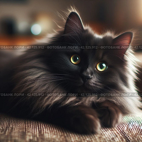 Кошка. Стоковое AI-изображение, AI-художник Вадим Кабаев / Фотобанк Лори