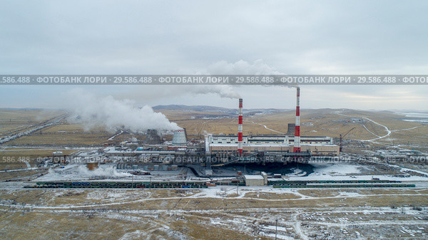 Краснокаменская ТЭЦ (2018 год). Редакционное фото, фотограф Геннадий Соловьев / Фотобанк Лори