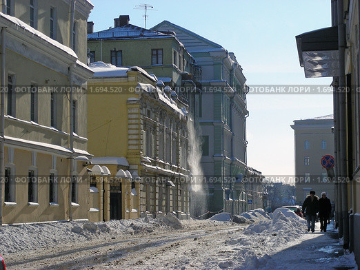 Крестовоздвиженский переулок. Район Арбат. Город Москва (2010 год). Стоковое фото, фотограф lana1501 / Фотобанк Лори