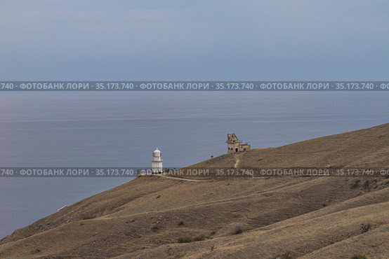 Крым. Мыс Меганом. Пляж Меганом (2020 год). Редакционное фото, фотограф Литвяк Игорь / Фотобанк Лори