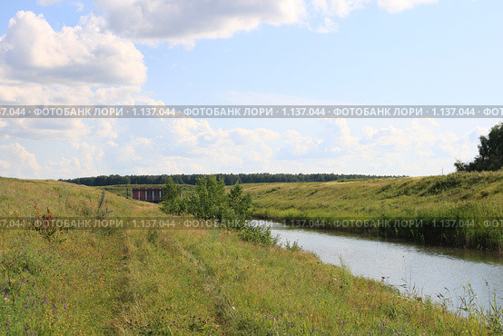 Кулундинский магистральный канал. Алтайский край. Стоковое фото, фотограф Григорий Писоцкий / Фотобанк Лори