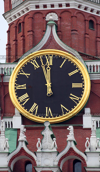 Куранты на Спасской башне Московского Кремля (2007 год). Стоковое фото, фотограф Parmenov Pavel / Фотобанк Лори
