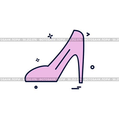 Ladies sandal icon design vector . Стоковая иллюстрация, агентство Ingram Publishing / Фотобанк Лори