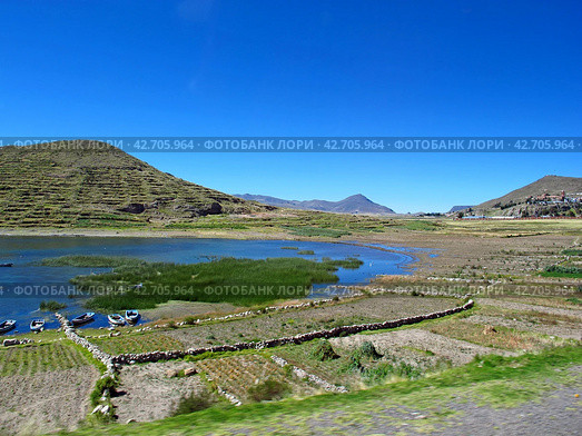 Lake Titicaca in Andes, Peru and Bolivia (2011 год). Стоковое фото, фотограф Сергей Стрелков / Фотобанк Лори