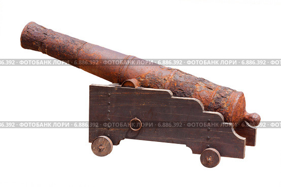Large rusty cannon. Стоковое фото, фотограф Яков Филимонов / Фотобанк Лори