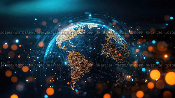 leadership blinking global business ai generated. Стоковое AI-изображение, AI-художник Vectorwin / Фотобанк Лори