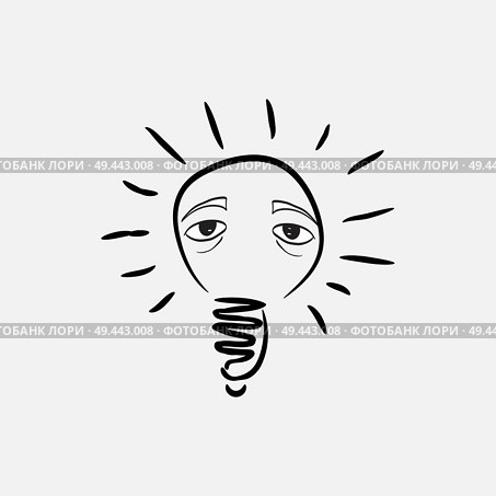 lightbulb eyes icon. Стоковая иллюстрация, агентство Ingram Publishing / Фотобанк Лори