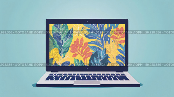 lightweight absorbing laptop ai generated. Стоковое AI-изображение, AI-художник Vectorwin / Фотобанк Лори