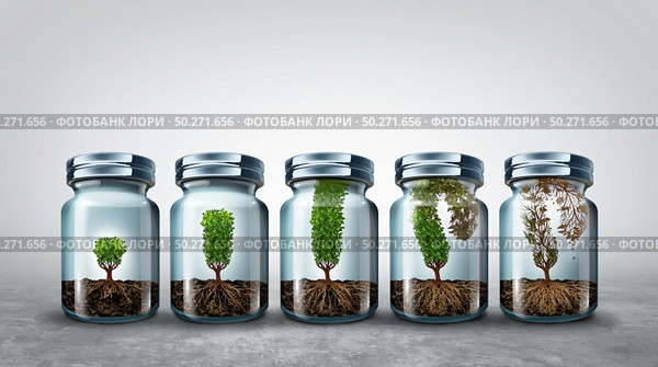 Limits of growth business concept as an economic or psychology symbol for growing limitations or finite resources with 3D render elements. Стоковое фото, агентство Ingram Publishing / Фотобанк Лори