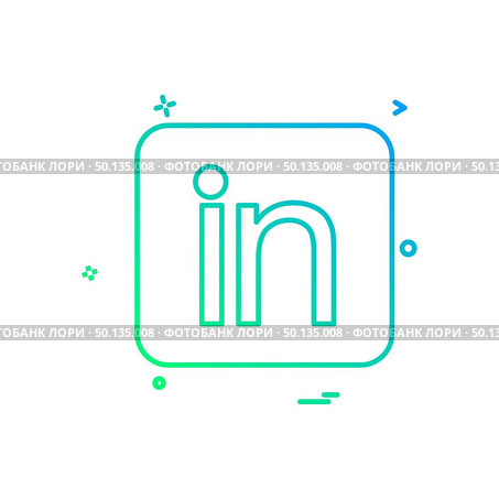 Linked in icon design vector. Стоковая иллюстрация, агентство Ingram Publishing / Фотобанк Лори