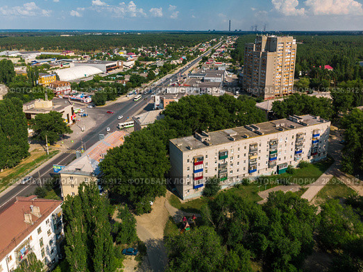 Lipetsk, Russia - Aug 5. 2018. view of Levoberezhny district and Zoya Kosmodemyanskaya street. Редакционное фото, фотограф Володина Ольга / Фотобанк Лори