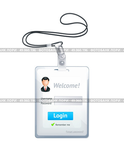 Log in form vertical, vector illustration. Стоковая иллюстрация, агентство Ingram Publishing / Фотобанк Лори