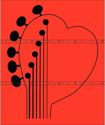 Love Heart Guitar Background. Стоковая иллюстрация, иллюстратор Alan Cotton / PantherMedia / Фотобанк Лори