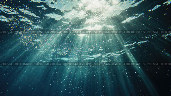 luminescence light shining through water. Стоковое фото, фотограф Vectorwin / Фотобанк Лори