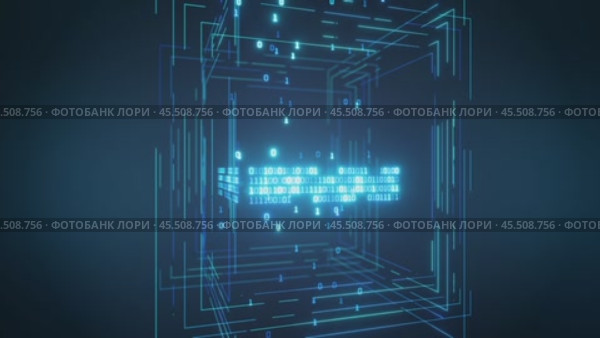 Machine learning. Binary background. Virtual reality. Blockchain technology. Artificial intelligence. Digital background. Blockchain technology. Encryption. VPN. Стоковая анимация, аниматор Alexander / Фотобанк Лори